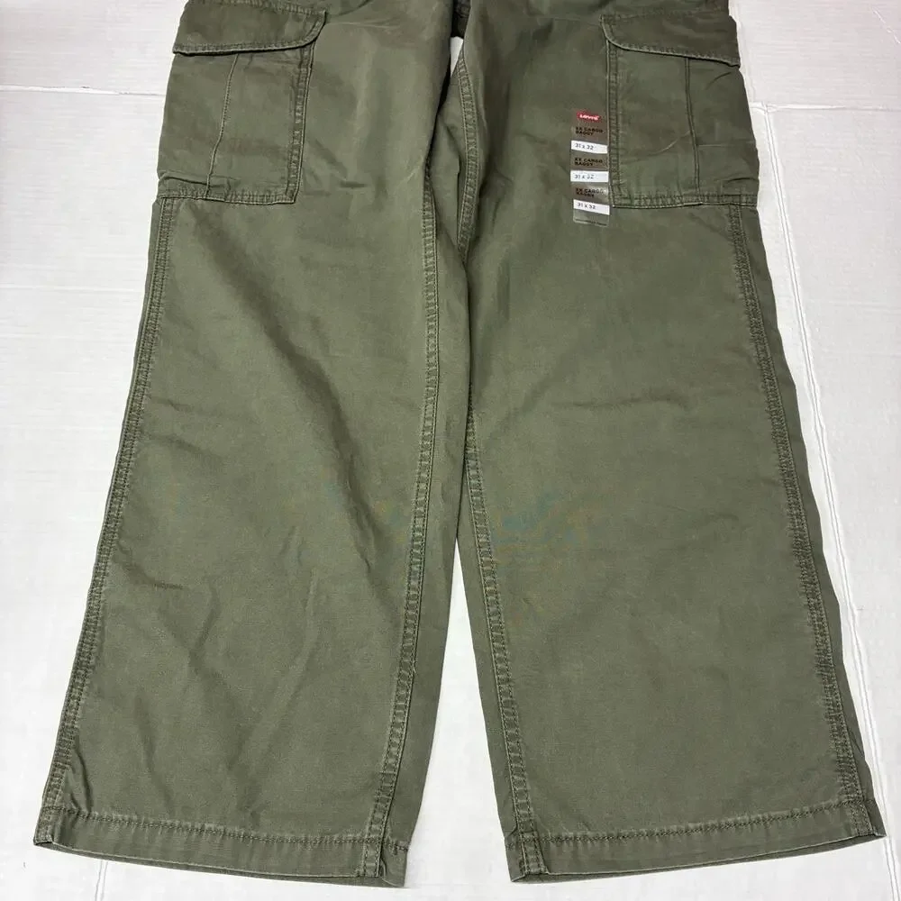 Levi’s XX Cargo Baggy Pants Men’s Size 31x32 Forest Green Slightly Tapered Leg